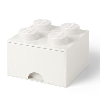 Cutie pătrată pentru depozitare lego®, alb