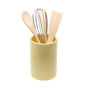 Set 4 ustensile de bucătărie cu suport versa beige