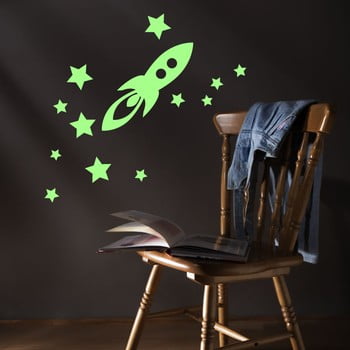 Autocolant fosforescent fanastick rocket and stars