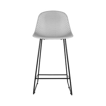 Scaun de bar leitmotiv diamond mesh, gri deschis