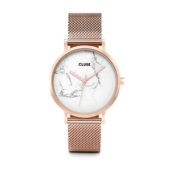 Ceas damă cluse la roche mesh, roz - auriu