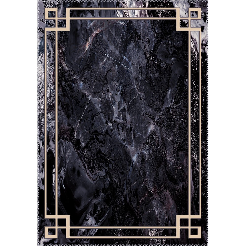 Černý koberec Vitaus Willow, 120 x 180 cm