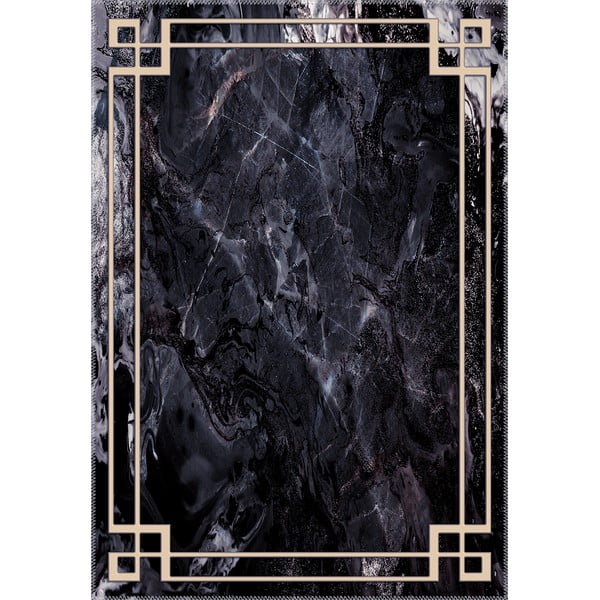 Černý koberec Vitaus Willow, 160 x 230 cm