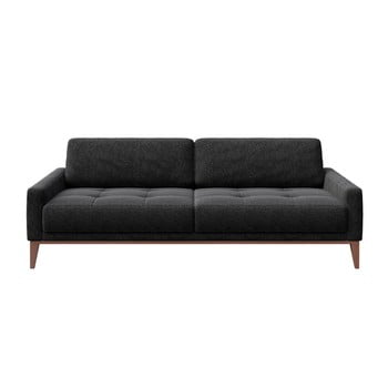 Canapea cu 3 locuri mesonica musso tufted, gri antracit