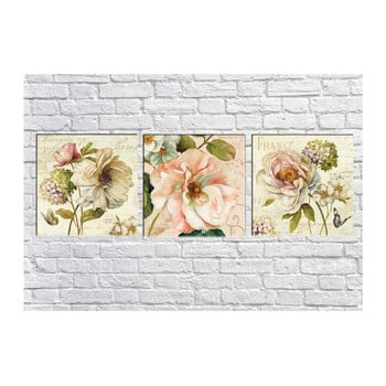 Set 3 tablouri tablo center france fleur