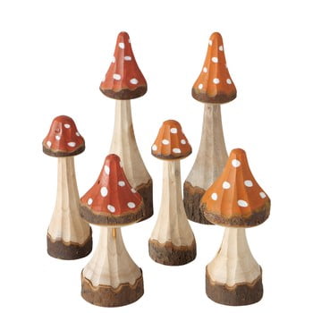 Set 6 decorațiuni din lemn de pin boltze tenia