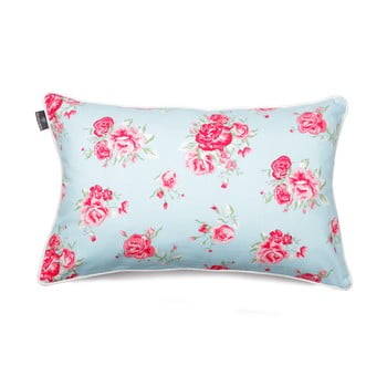 Față de pernă albastru mentol welovebeds roses, 40 x 60 cm