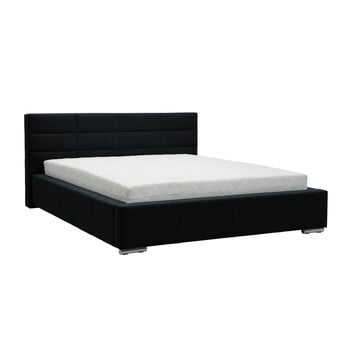 Pat dublu mazzini beds reve, 180 x 200 cm, negru