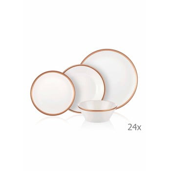 Set 24 vase din porțelan mia halos bronze