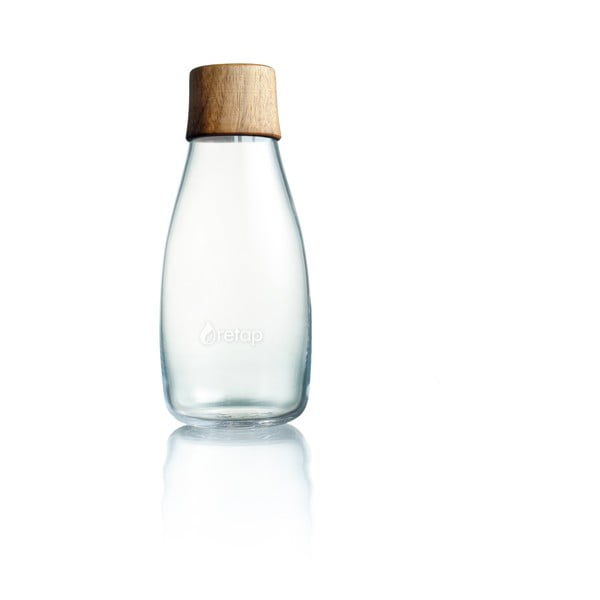Skleněná lahev s dřevěným víčkem ReTap, 300 ml