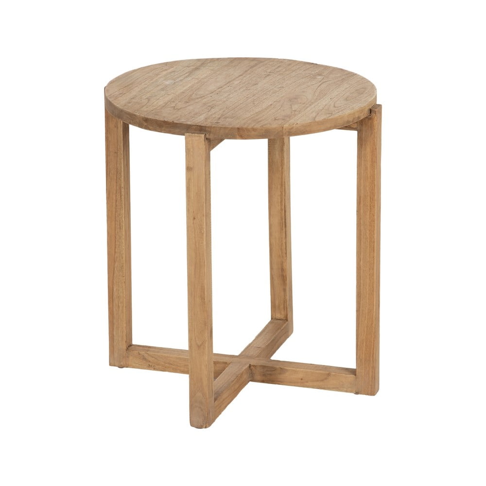 Kulatý odkládací stolek z masivu mindi ø 40 cm Dala – Ixia