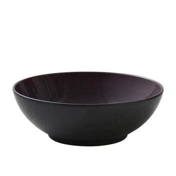 Bol din ceramică și glazură interioară mov bitz mensa, diametru 30 cm, negru