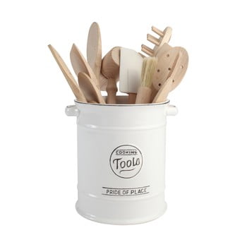 Recipient din ceramică pentru ustensile de bucătărie t&g woodware pride of place, alb