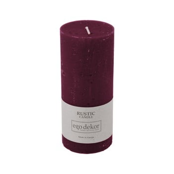 Lumânare baltic candles rustic, înălțime 14 cm, vișiniu