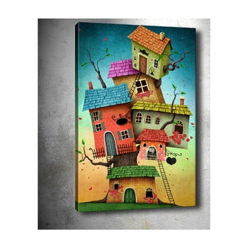 Tablou tablo center tree houses, 40 x 60 cm