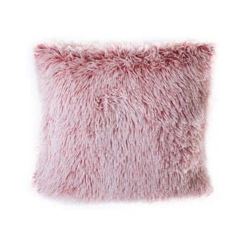 Pernă cu puf JAHU Peluto, 45 x 45 cm, roz