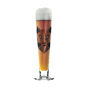 Set pahar din sticlă cristalină pentru bere și 5 suporturi pahare ritzenhoff angela schiewer, 385 ml