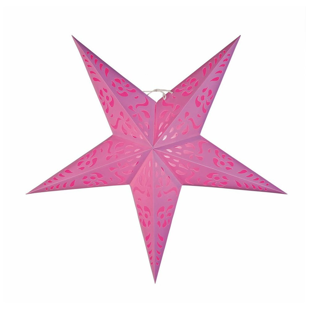 Závěsná dekorativní hvězda Five Pink, 60 cm