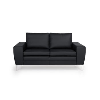 Canapea cu 2 locuri din piele softnord twigo, negru