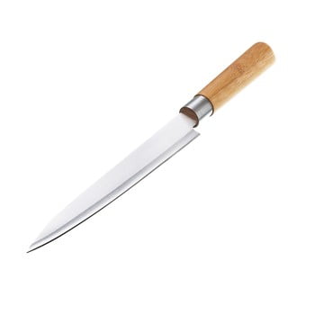 Cuțit unimasa din oțel inoxidabil și mâner de bambus, lungime 33,5 cm