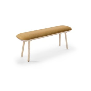 Bancă tapițată emko naïve, 140 cm, galben-natural