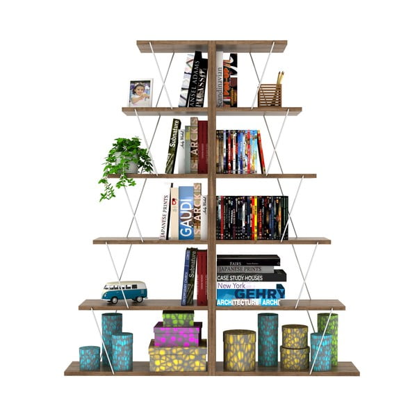 Knihovna v dekoru ořechového dřeva Rafevi Tars Mini