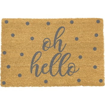 Covoraș intrare din fibre de cocos artsy doormats zebra, 40 x 60 cm, gri