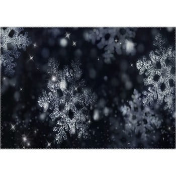 Covor vitaus christmas period bw snowflake, 50 x 80 cm