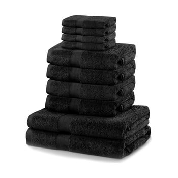 Set 10 prosoape decoking marina black, negru