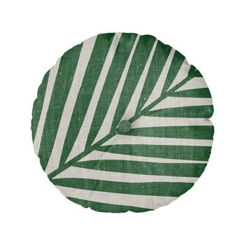 Pernă linen couture cojin redondo palm, ⌀ 45 cm