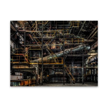 Tablou imprimat pe pânză styler yellow factory, 115 x 87 cm