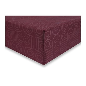 Cearșaf cu elastic din microfibră decoking geoffrey, 200 x 220 cm, vișiniu