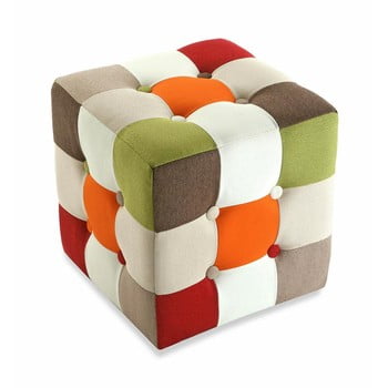 Taburet din bumbac versa red cube
