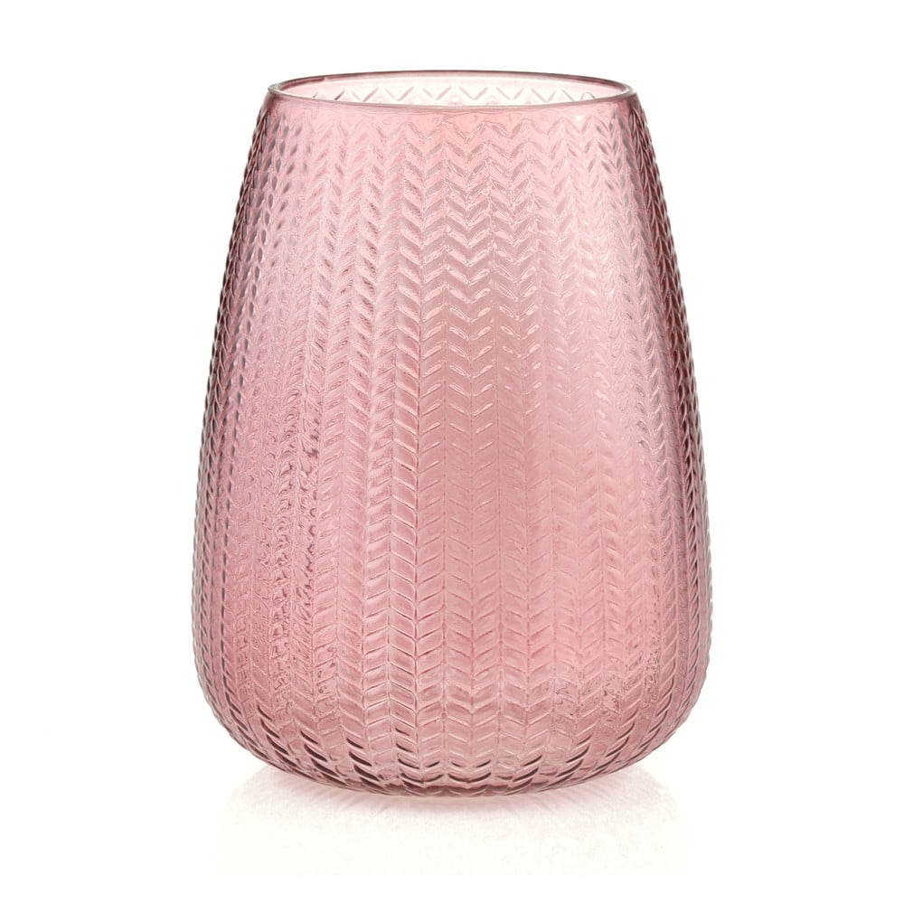 Světle růžová skleněná váza (výška 24 cm) Sevilla – AmeliaHome