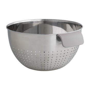 Strecurătoare din inox cu mâner gri, din silicon brandani drain