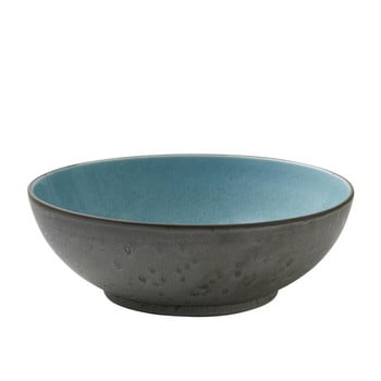 Bol din ceramică și glazură interioară albastru deschis Bitz Mensa, diametru 30 cm, gri imagine