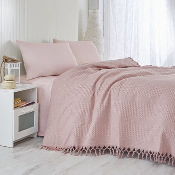 Cuvertură pentru pat dusty rose, 240 x 220 cm
