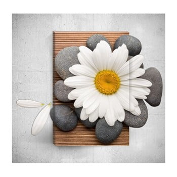 Tablou de perete 3D Mosticx Daisy With Pebbles, 40 x 60 cm