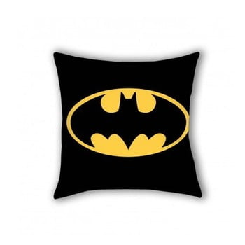Pernă din bumbac pentru copii Halantex Batman, 40 x 40 cm, negru