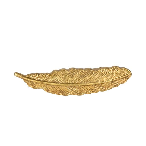 Cínová úchytka na šuplík ve zlaté barvě Sass & Belle Feather