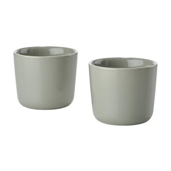 Set 2 căni termice din ceramică zone singles, verde bej