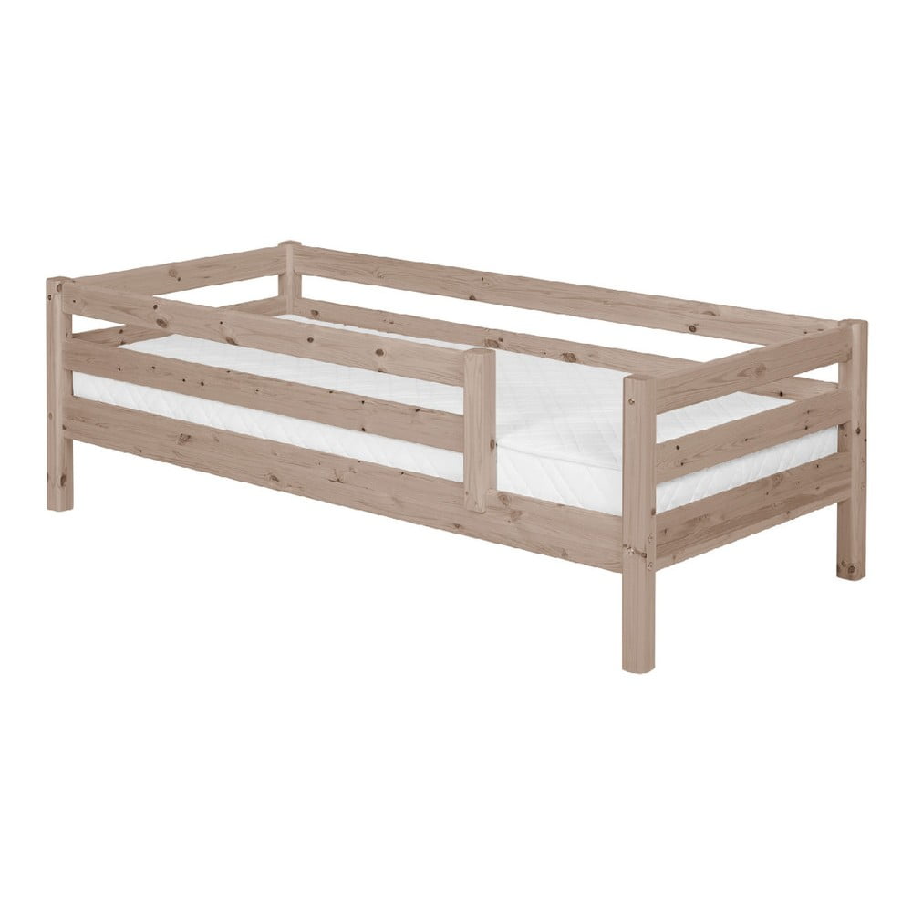 Hnědá dětská postel z borovicového dřeva s 3/4 lištami Flexa Classic, 90 x 200 cm
