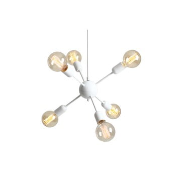 Lustră cu 6 becuri custom form vanwerk ball, alb