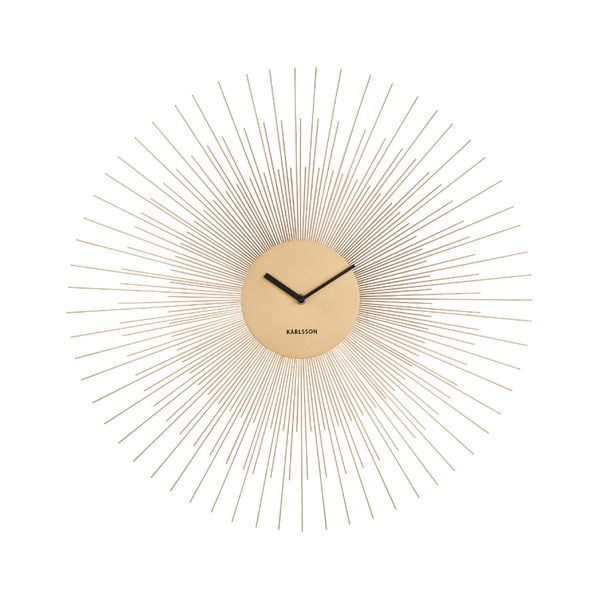 Nástěnné hodiny ve zlaté barvě Karlsson Peony Large, ø 60 cm