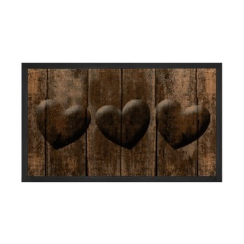 Covor Hanse Home Hearts, 45 x 75 cm, maro