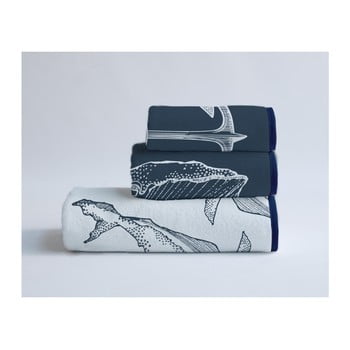 Set 3 prosoape din bumbac și microfibră surdic nautical