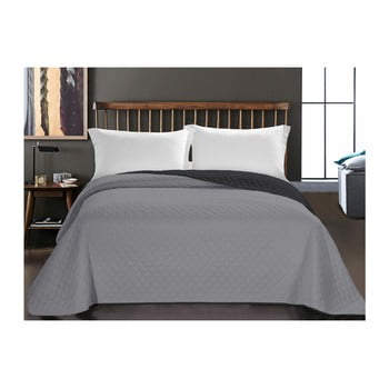 Cuvertură reversibilă din microfibră decoking axel charcoal silver, 170 x 210 cm, gri