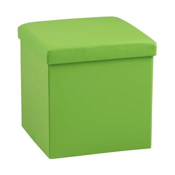 Taburet cu spațiu depozitare auf, verde