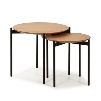 Set 2 măsuțe de cafea în decor de lemn markeric piera