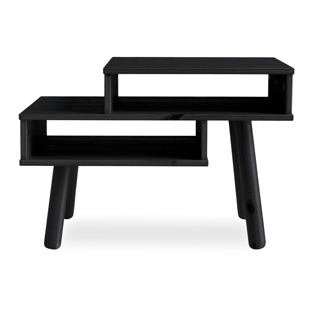 Konferenční stolek z borovicového dřeva v černé barvě Karup Design Haku